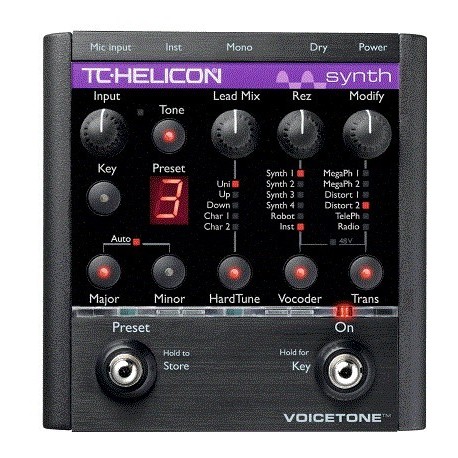 Pedal Procesador TC-Helicon VoiceTone Synth Vocal Effect - Envío Gratuito