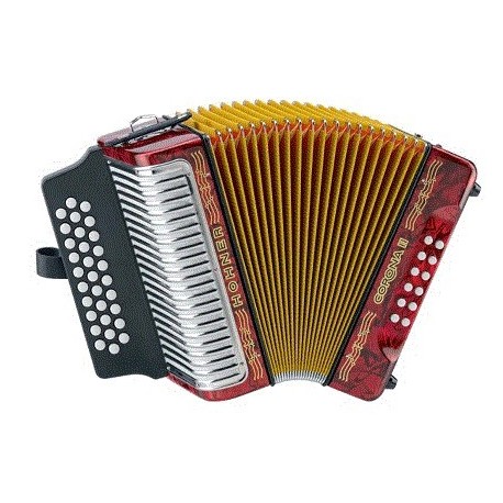 Acordeon de Botones Hohner Corona II Diferentes Colores La (ADG) - Envío Gratuito