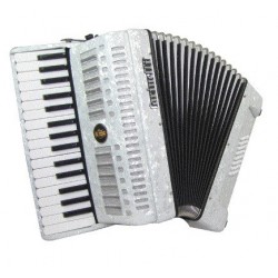 Acordeon de teclas Farinelli blanco (1306-IW) - Envío Gratuito